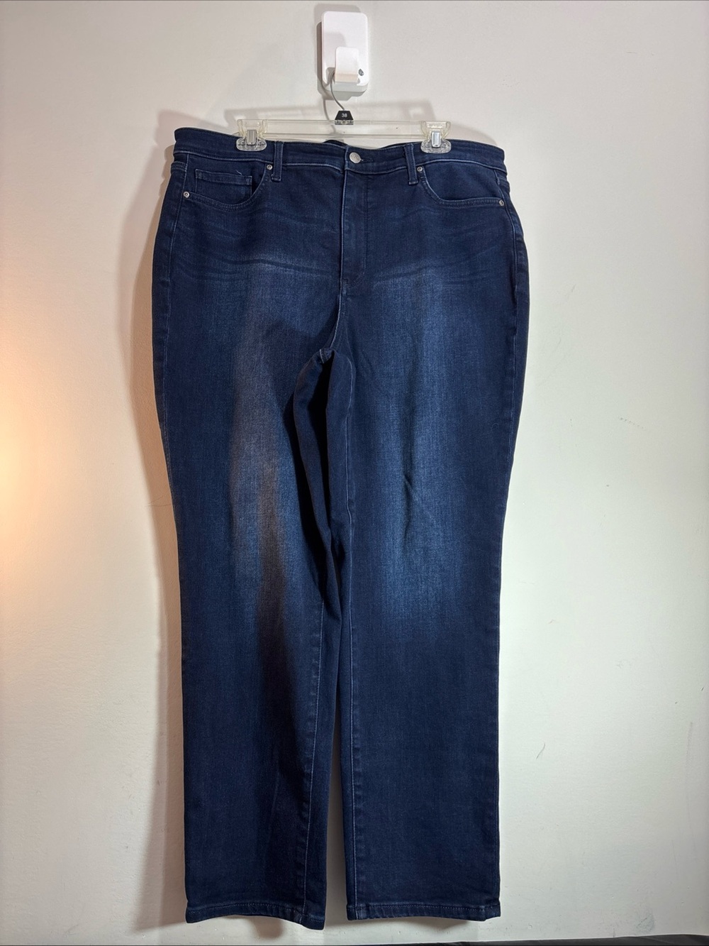 NYDJ Dark Blue Women's Straight-Leg Jeans. J-76